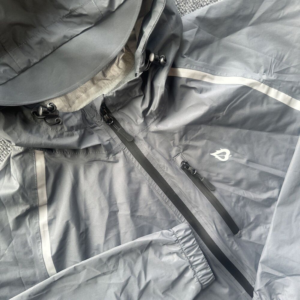 BALEAF Men's Cycling Running Jacket Waterproof Reflective Lightweight Windbreake